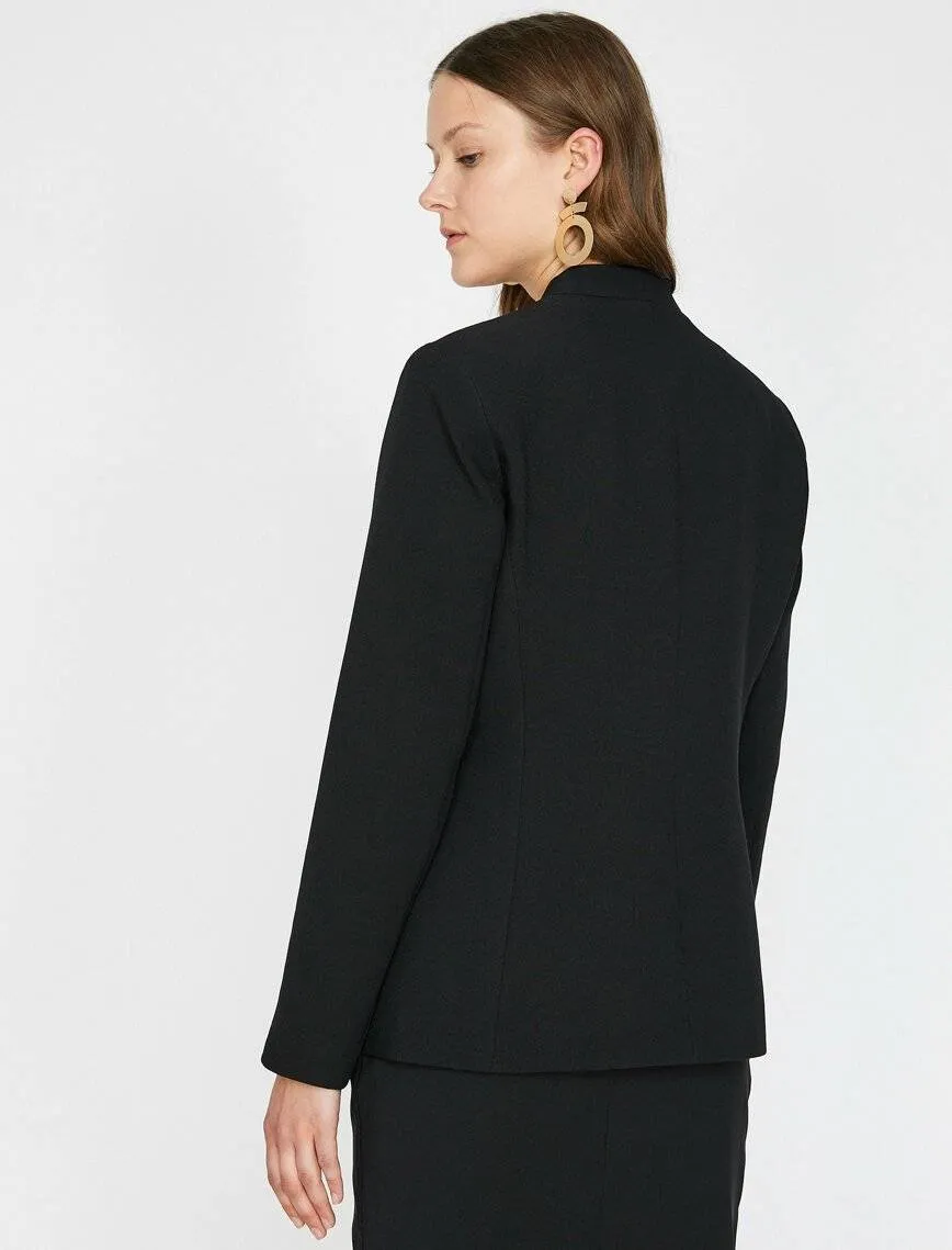 10733 Black Double-Breasted Jacket