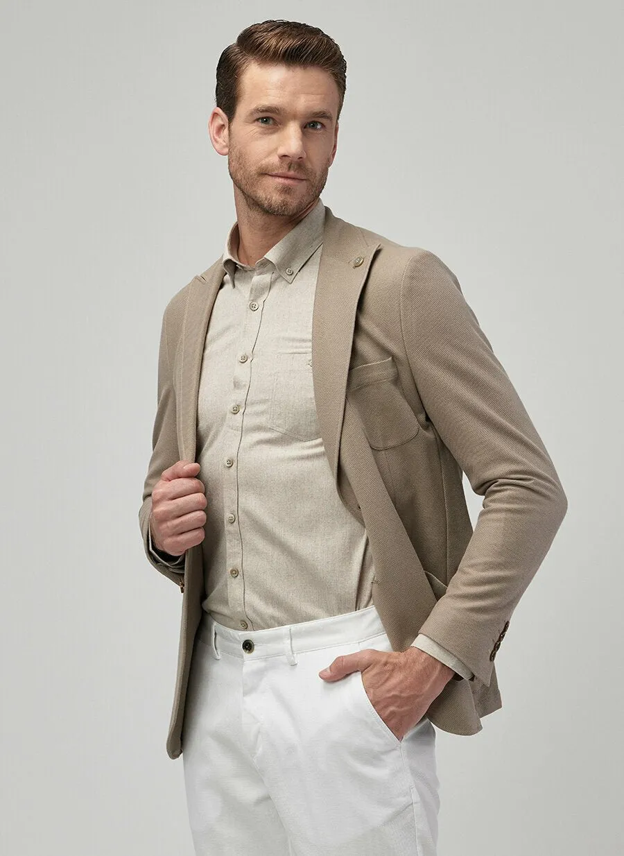 16897 Beige Slim Fit Jacket