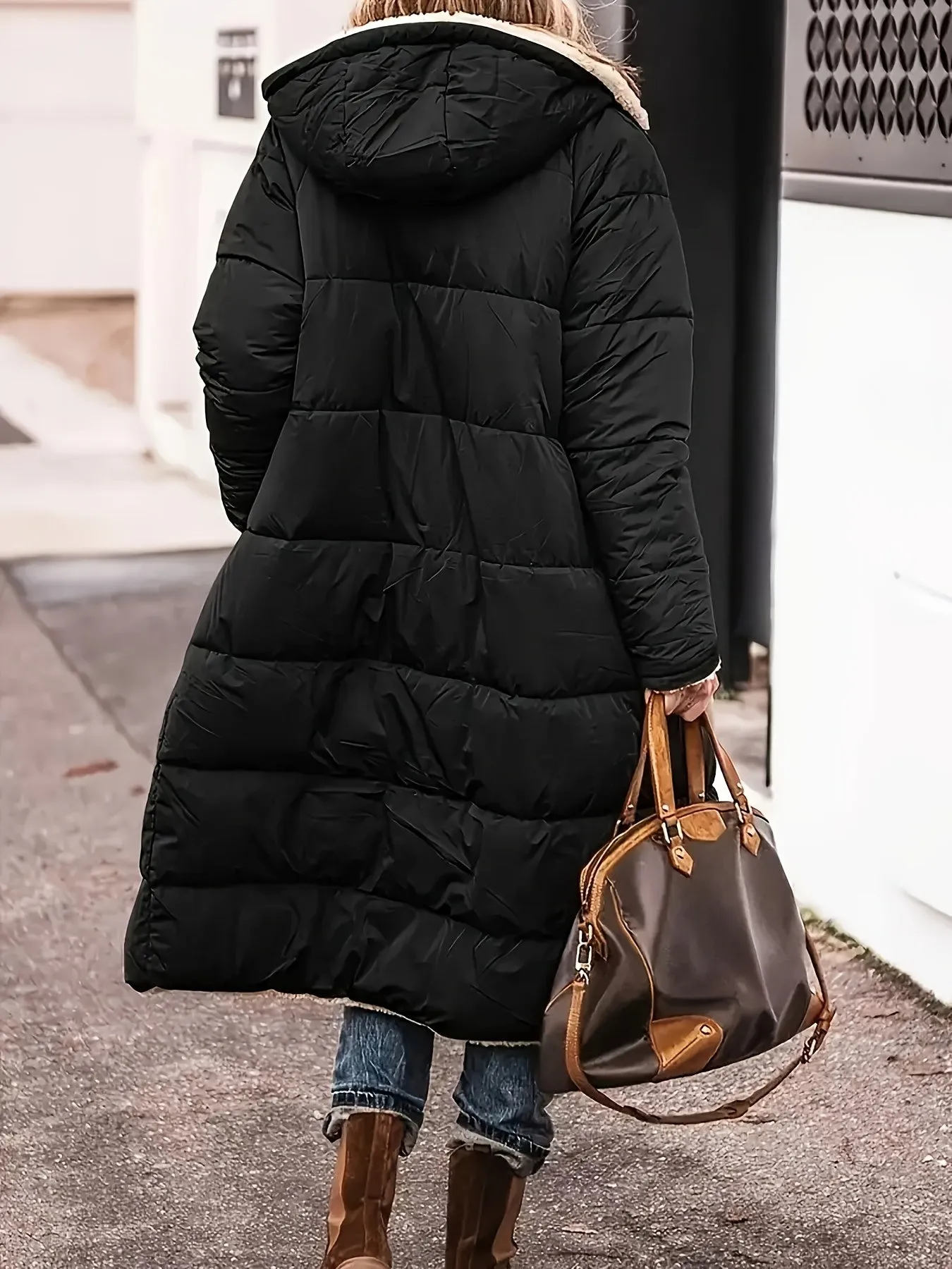 Becky  Oversized Sherpa-Lined Coat