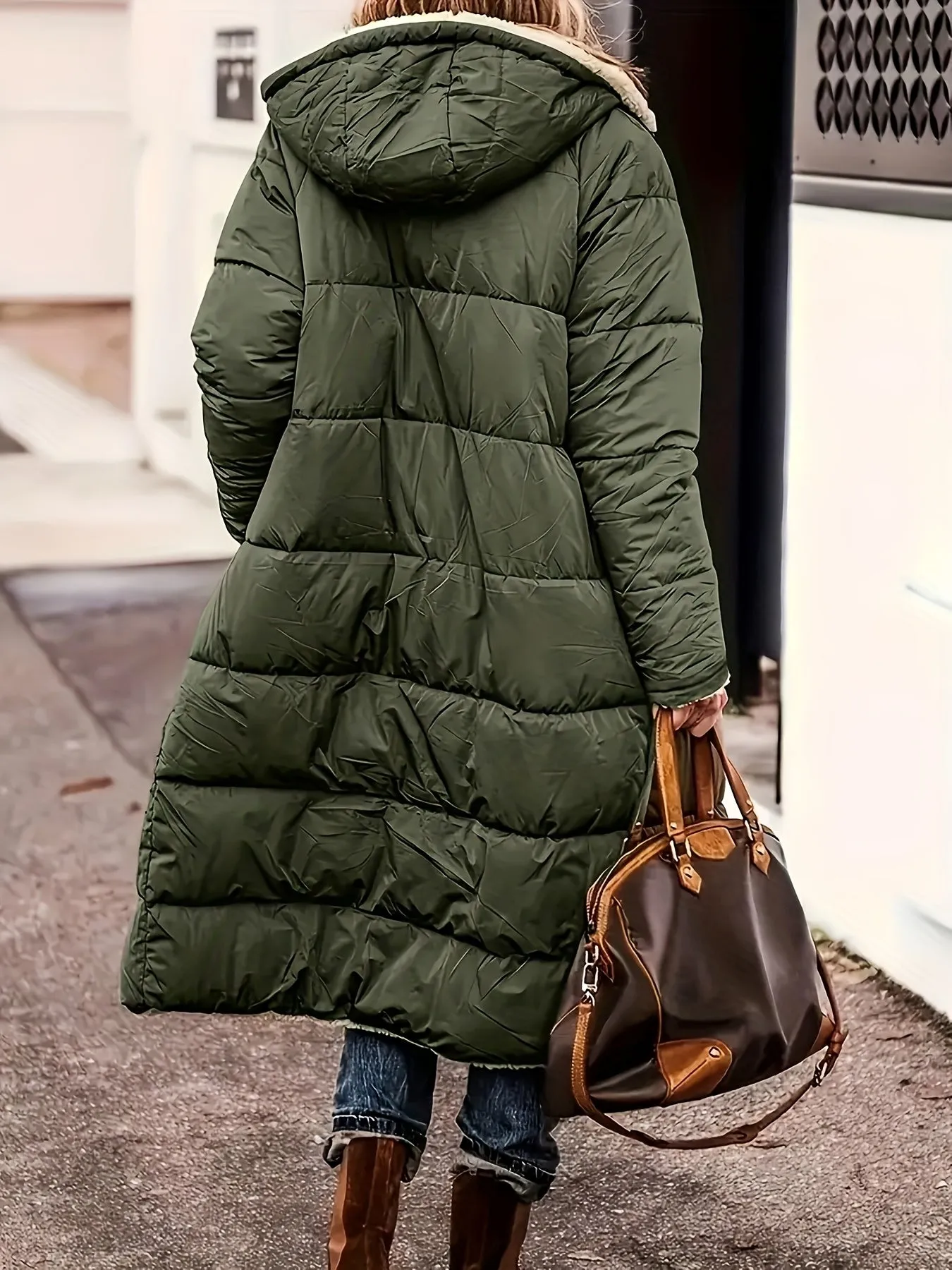 Becky  Oversized Sherpa-Lined Coat