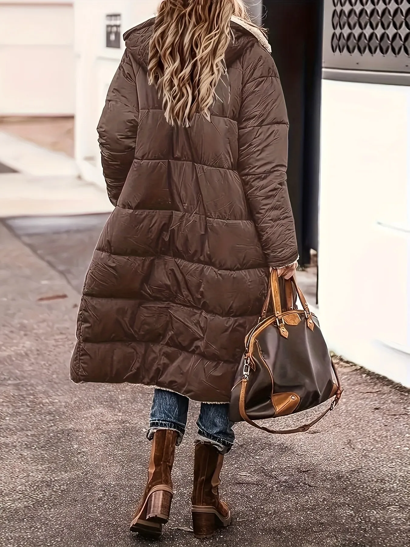 Becky  Oversized Sherpa-Lined Coat