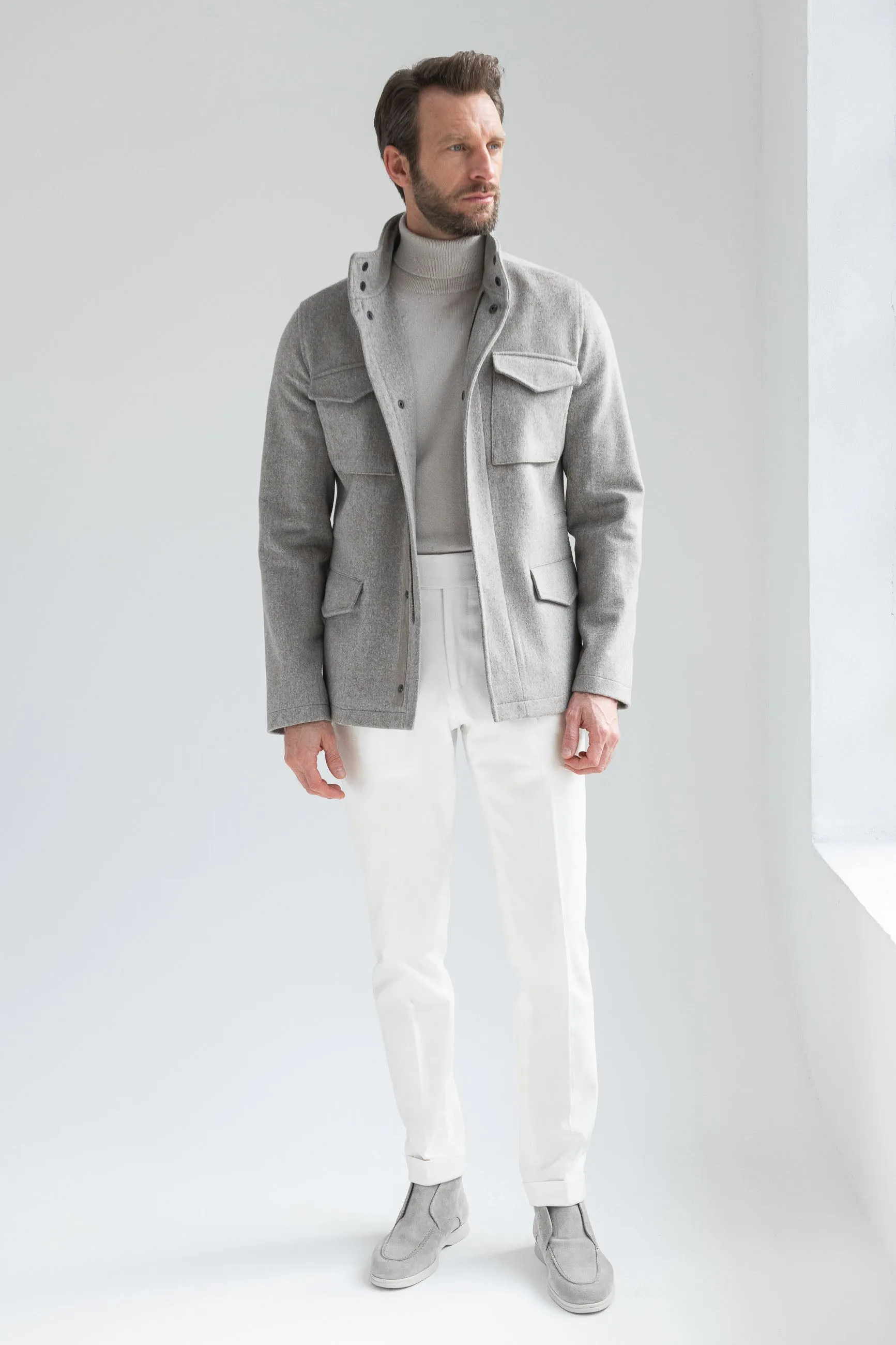 Beige field jacket - Made in Italy