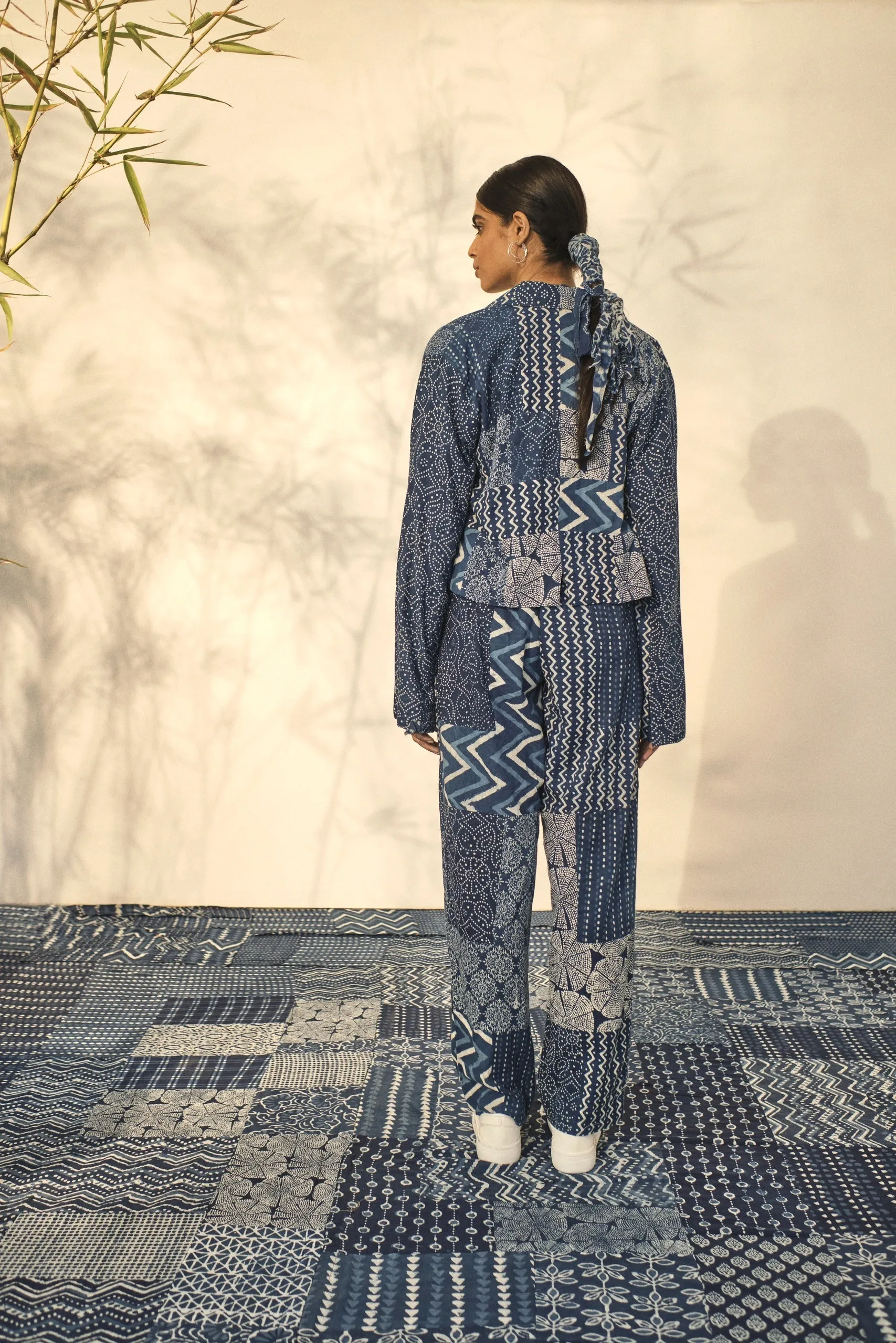 Blue Bagru Prints Blazer