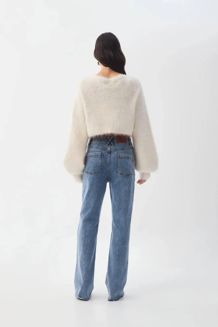 Celine Fluffy Cardigan Ivory