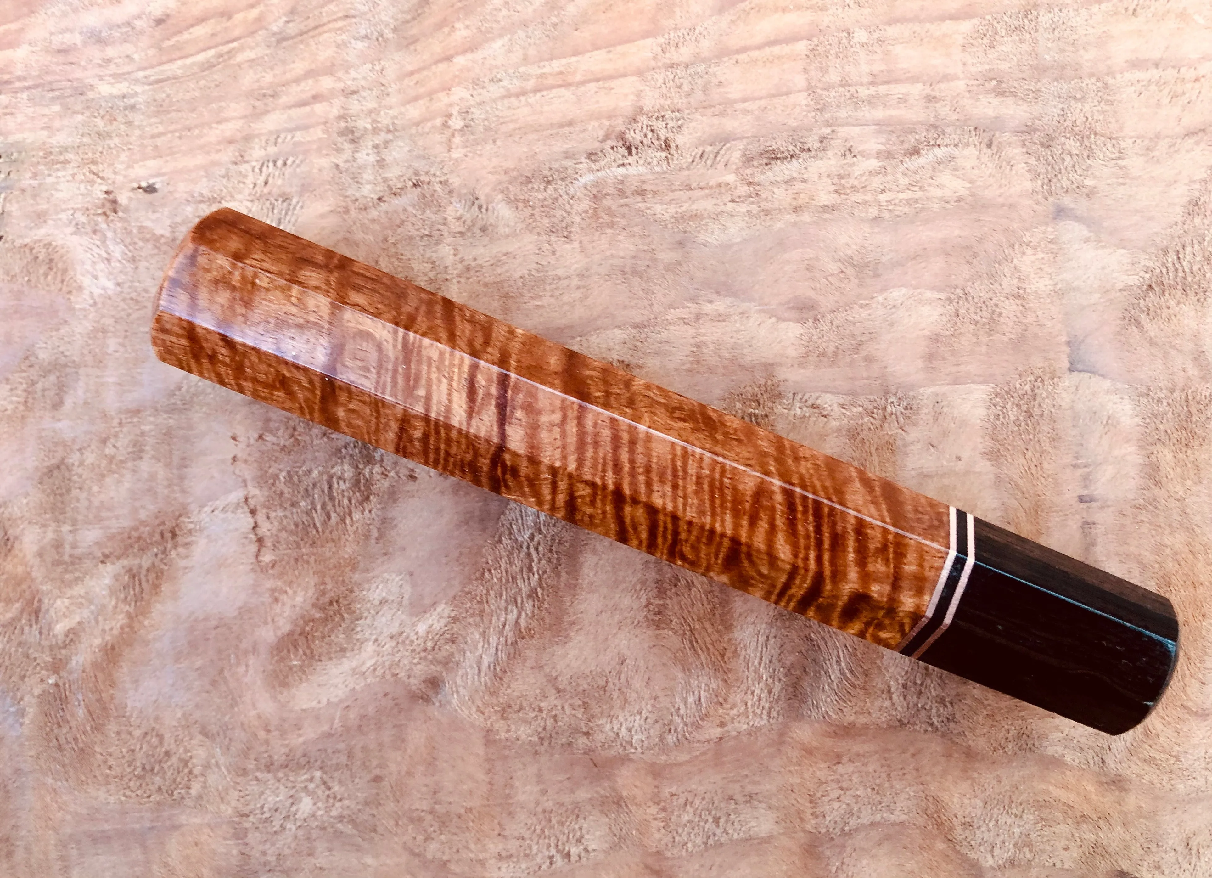Custom Japanese Knife Handle - Buloke and African Blackwood