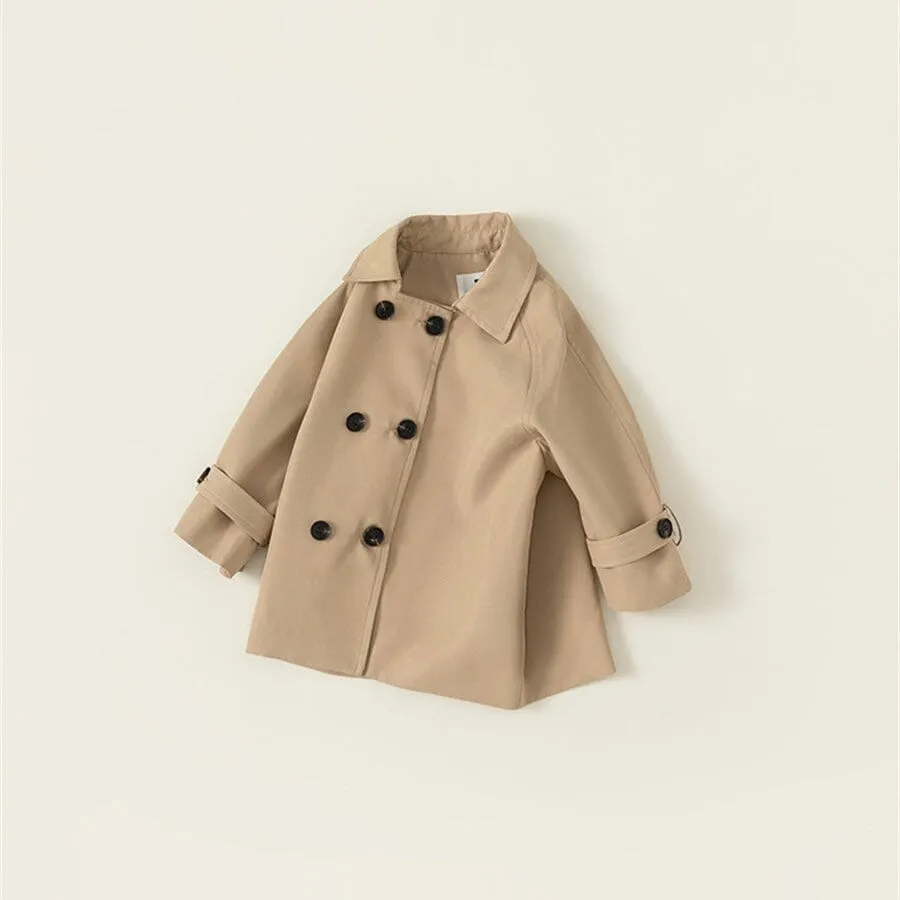 Double Breasted Long Trench Coat