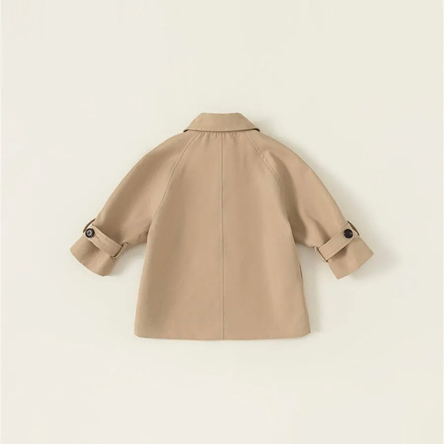Double Breasted Long Trench Coat