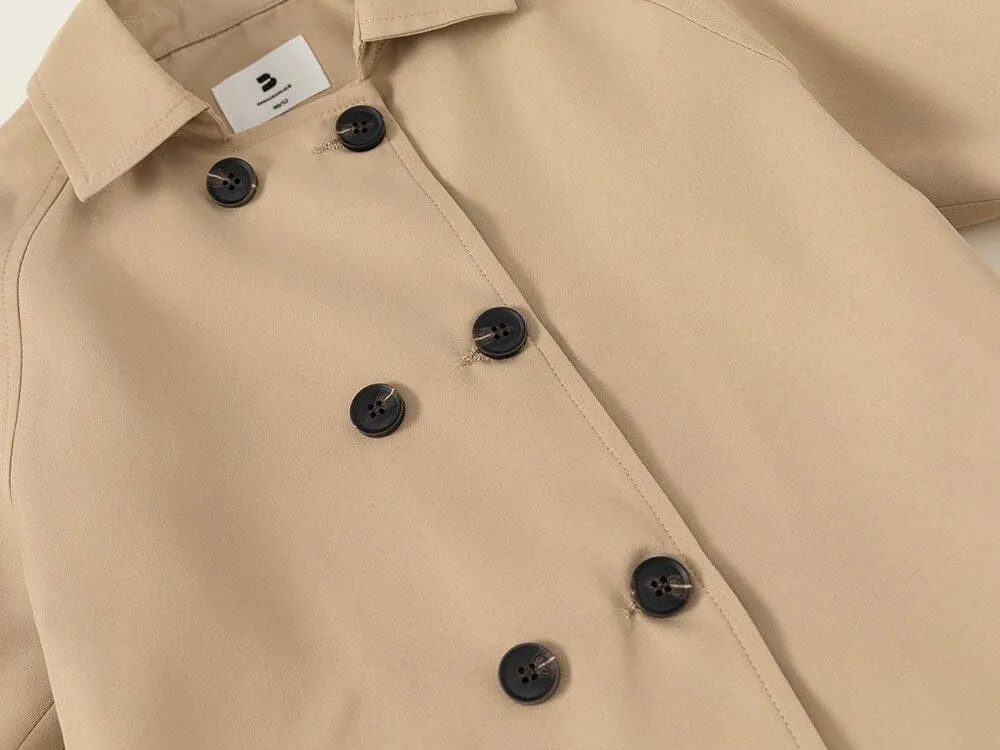 Double Breasted Long Trench Coat