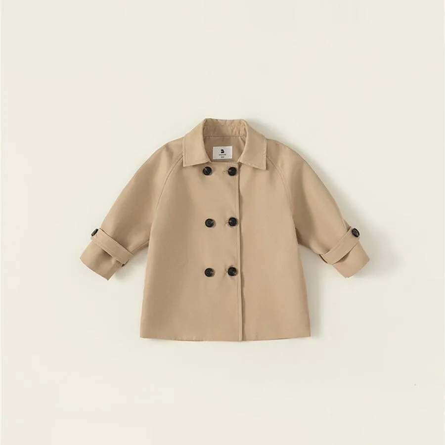 Double Breasted Long Trench Coat