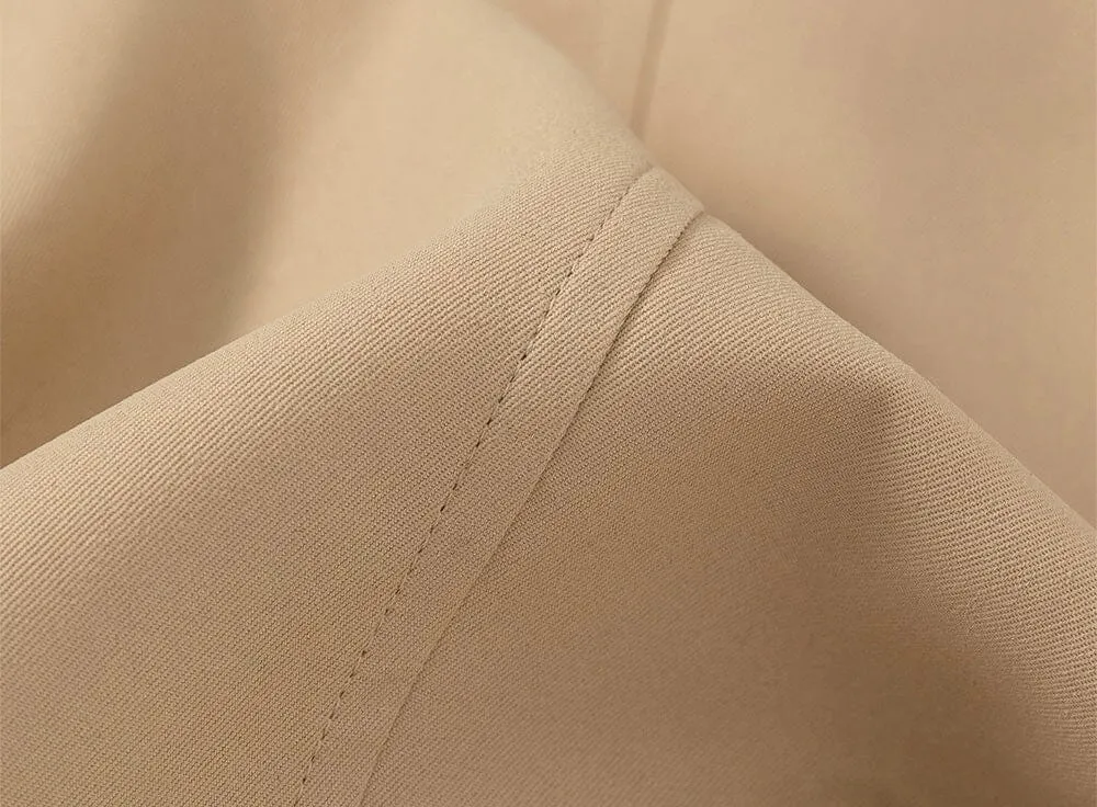 Double Breasted Long Trench Coat