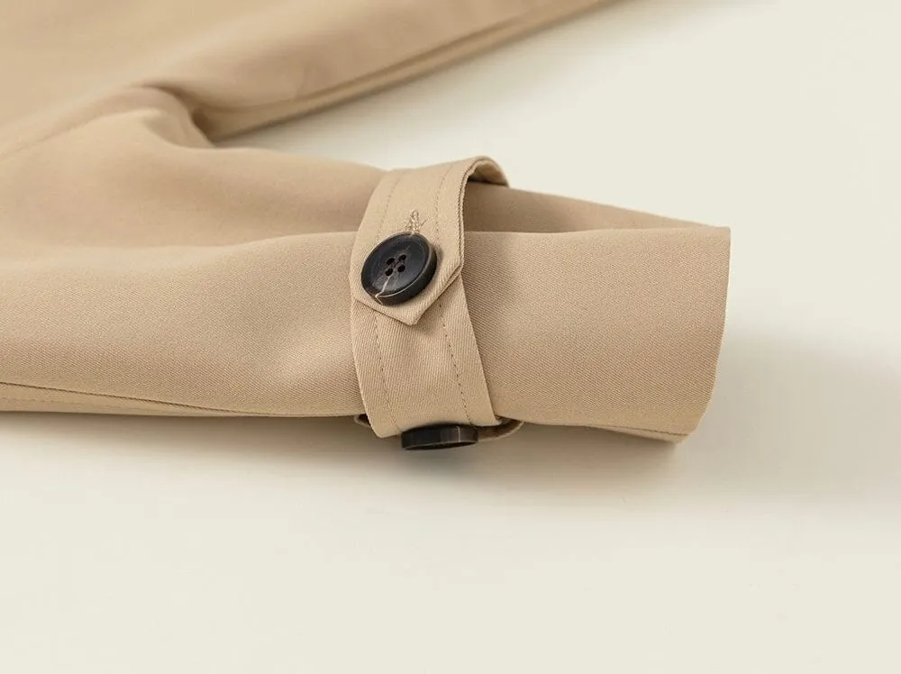 Double Breasted Long Trench Coat