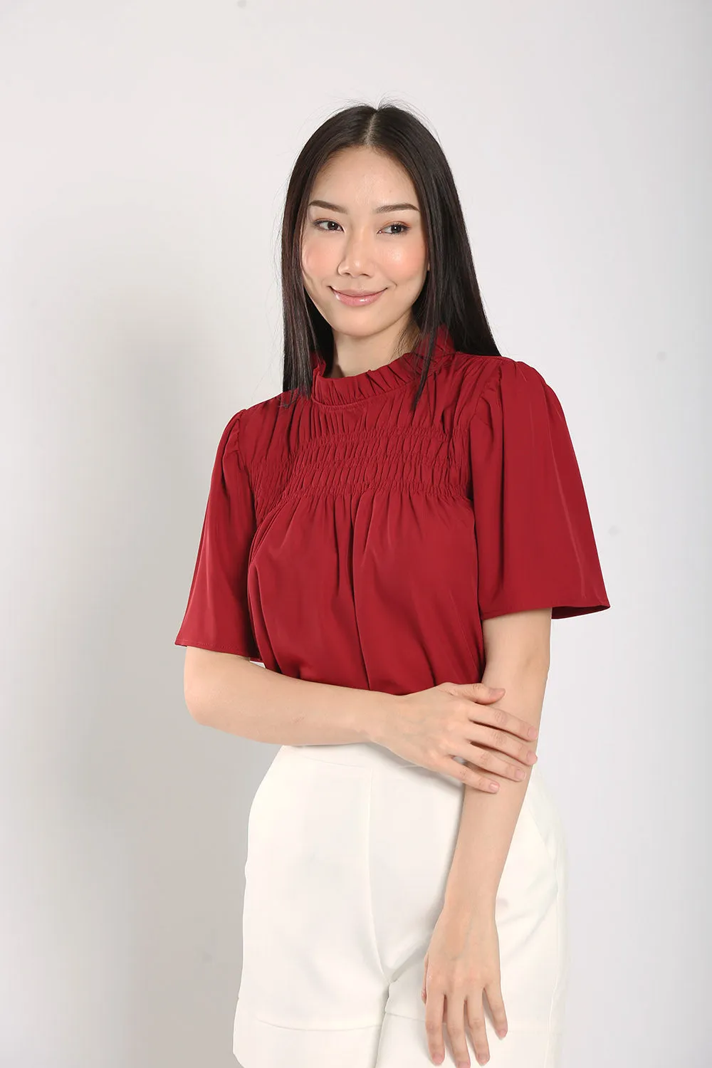 Fleur Blouse in Red
