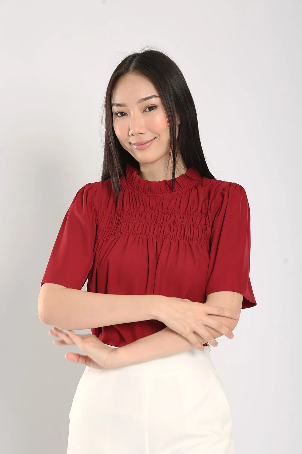 Fleur Blouse in Red