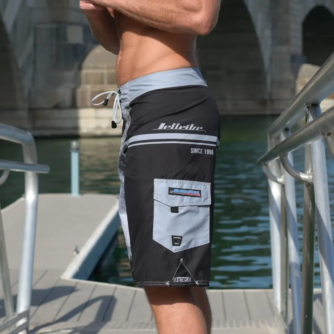 Jettribe Jet Ski Men's Board Shorts Heat Series Stand-up and Sitdown | Cargo Pocket | No Liner | Quick Dry