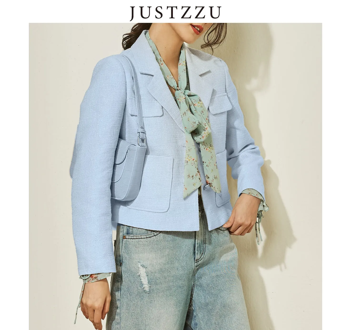 JUSTZZU Formal Blazers Office Work Suit