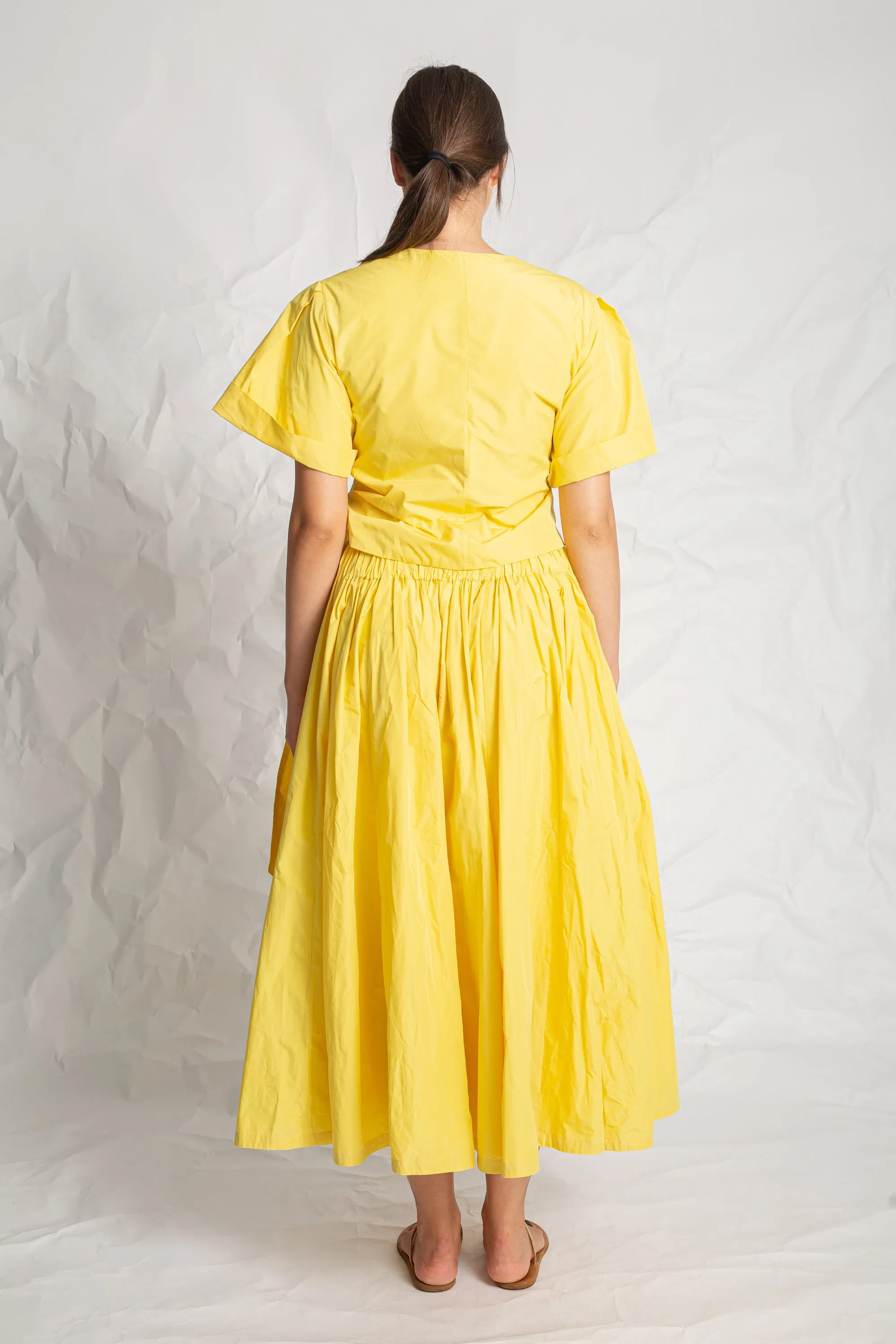 Les Filles D'Ailleurs Canary Yellow Skirt & Top