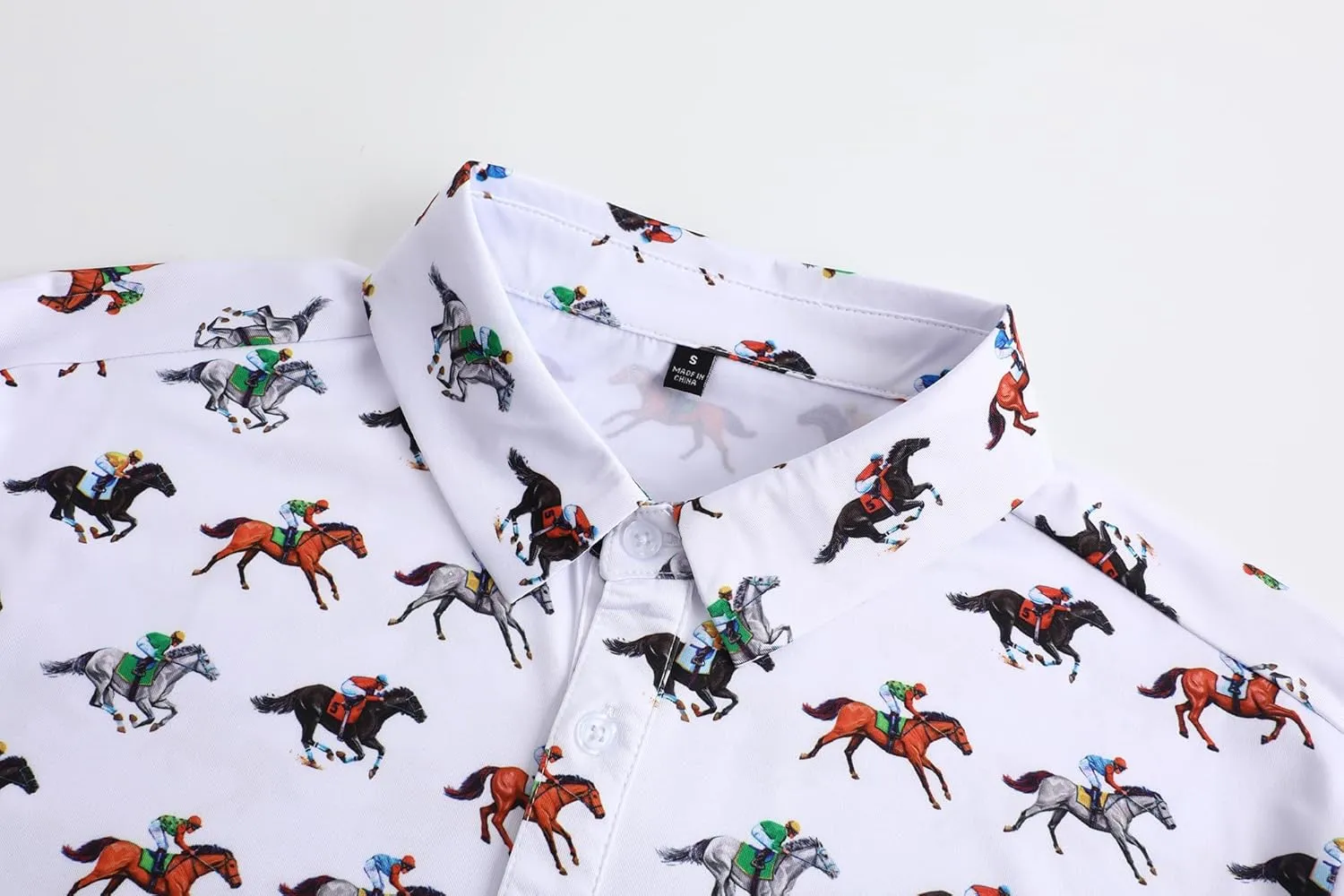 Men's Golf Polo Shirts Funny Golf Shirts for Men Performance Moisture Wicking Quick Dry Athletic Short Sleeve Shirts