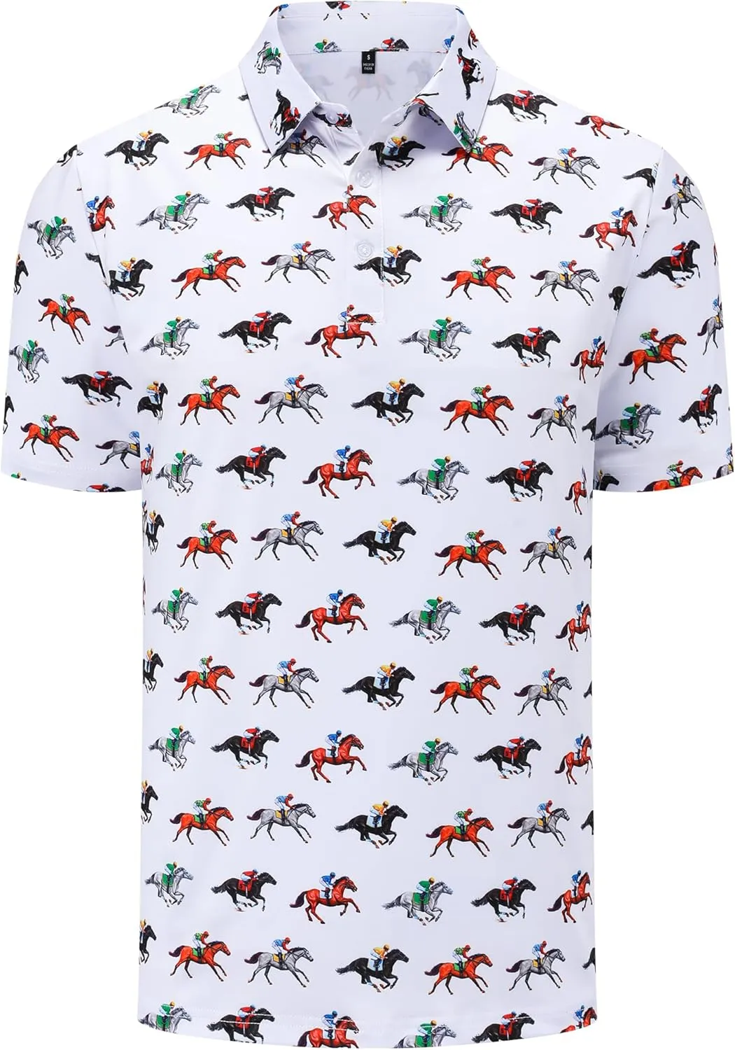Men's Golf Polo Shirts Funny Golf Shirts for Men Performance Moisture Wicking Quick Dry Athletic Short Sleeve Shirts