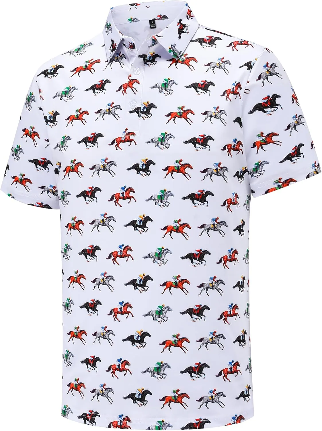 Men's Golf Polo Shirts Funny Golf Shirts for Men Performance Moisture Wicking Quick Dry Athletic Short Sleeve Shirts