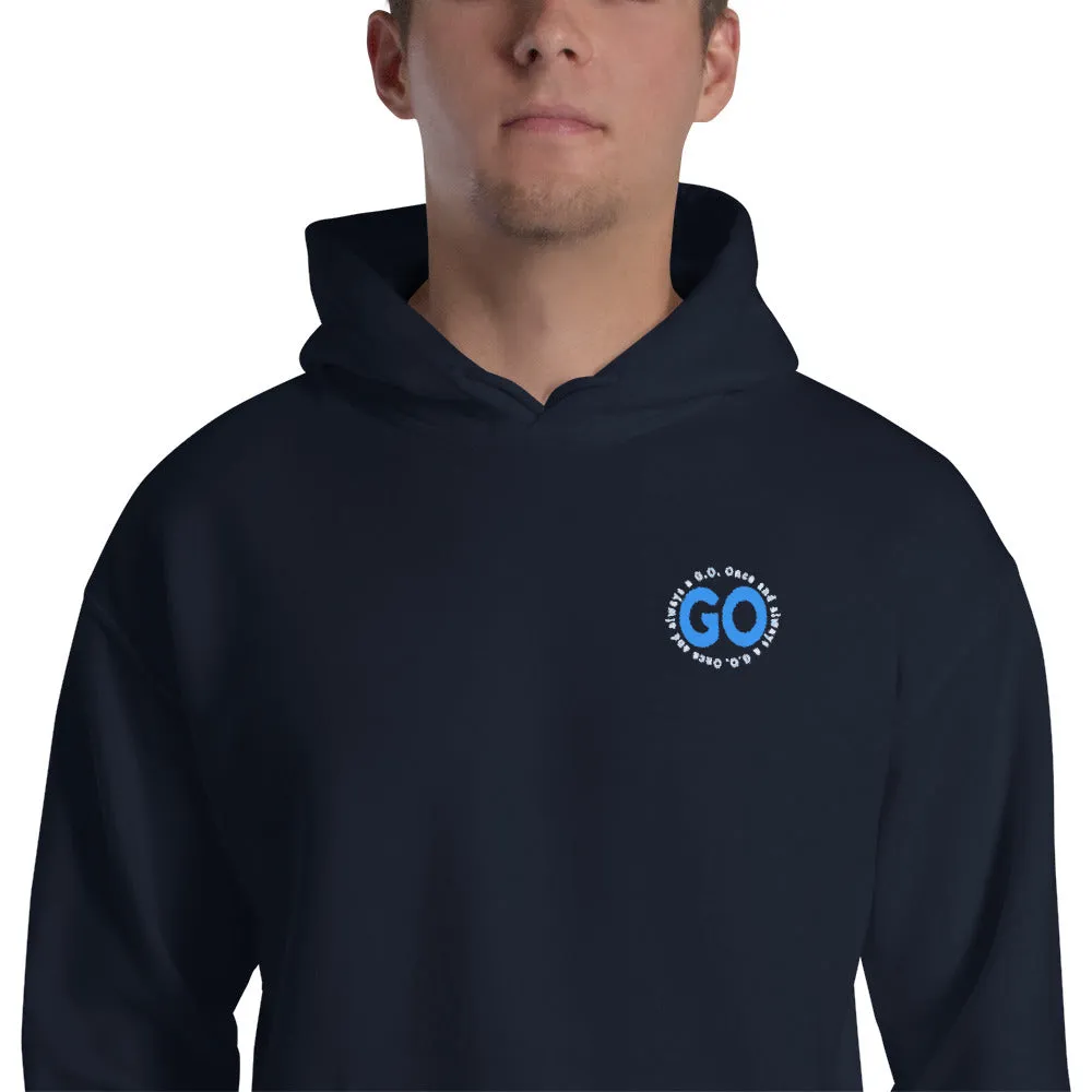 ONCE AND ALWAYS A G.O. Embroidered HOODED SWEATSHIRT