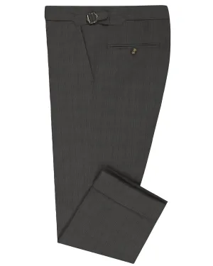 Performance Chino: Grey Herringbone
