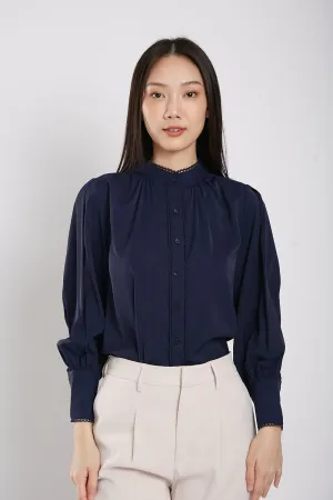 Rasha Blouse in Navy Blue