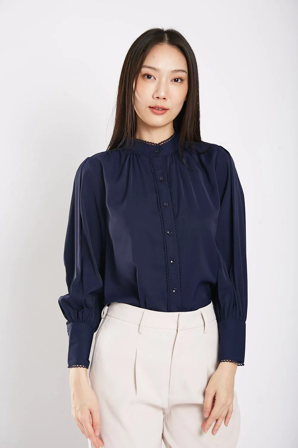 Rasha Blouse in Navy Blue