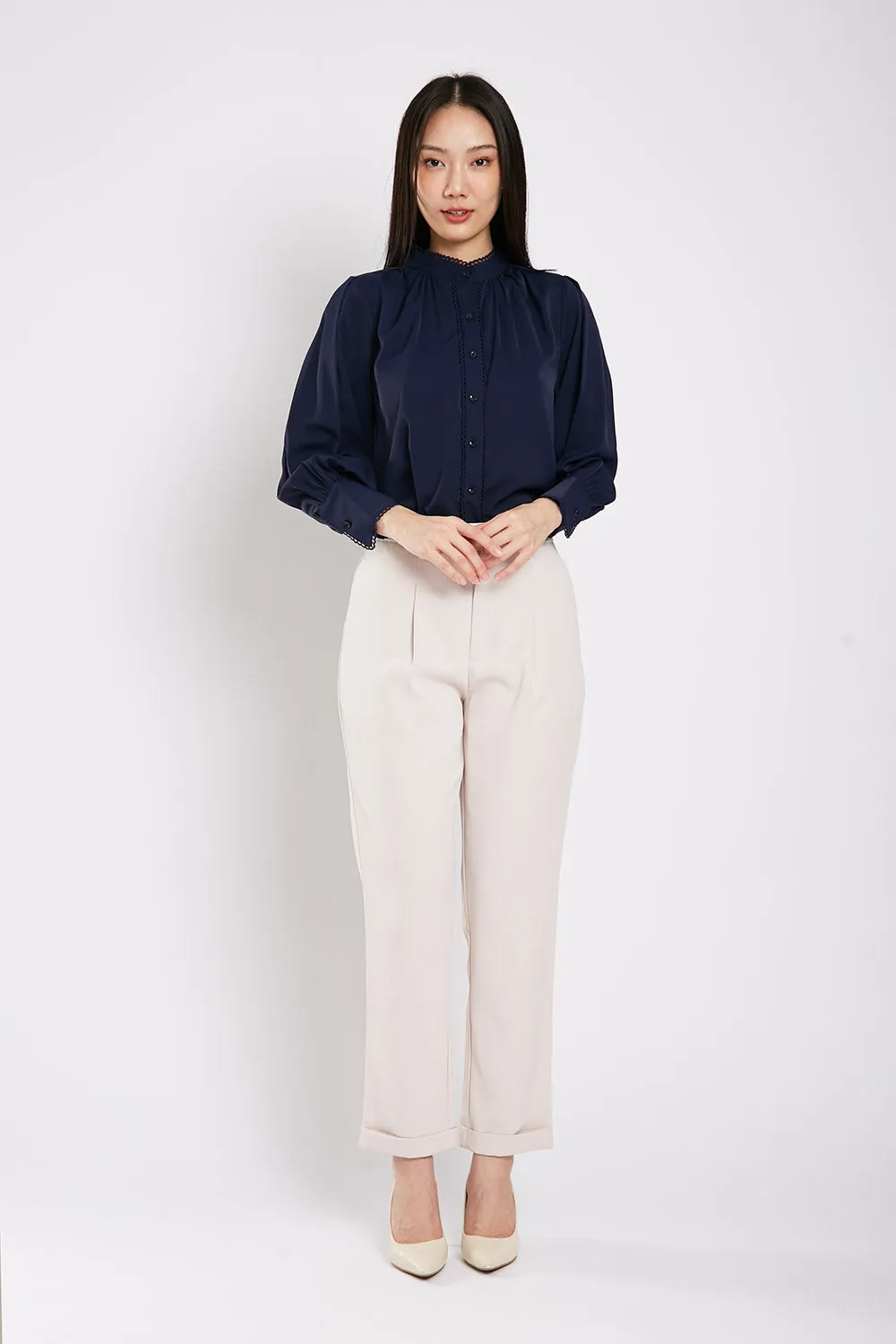 Rasha Blouse in Navy Blue