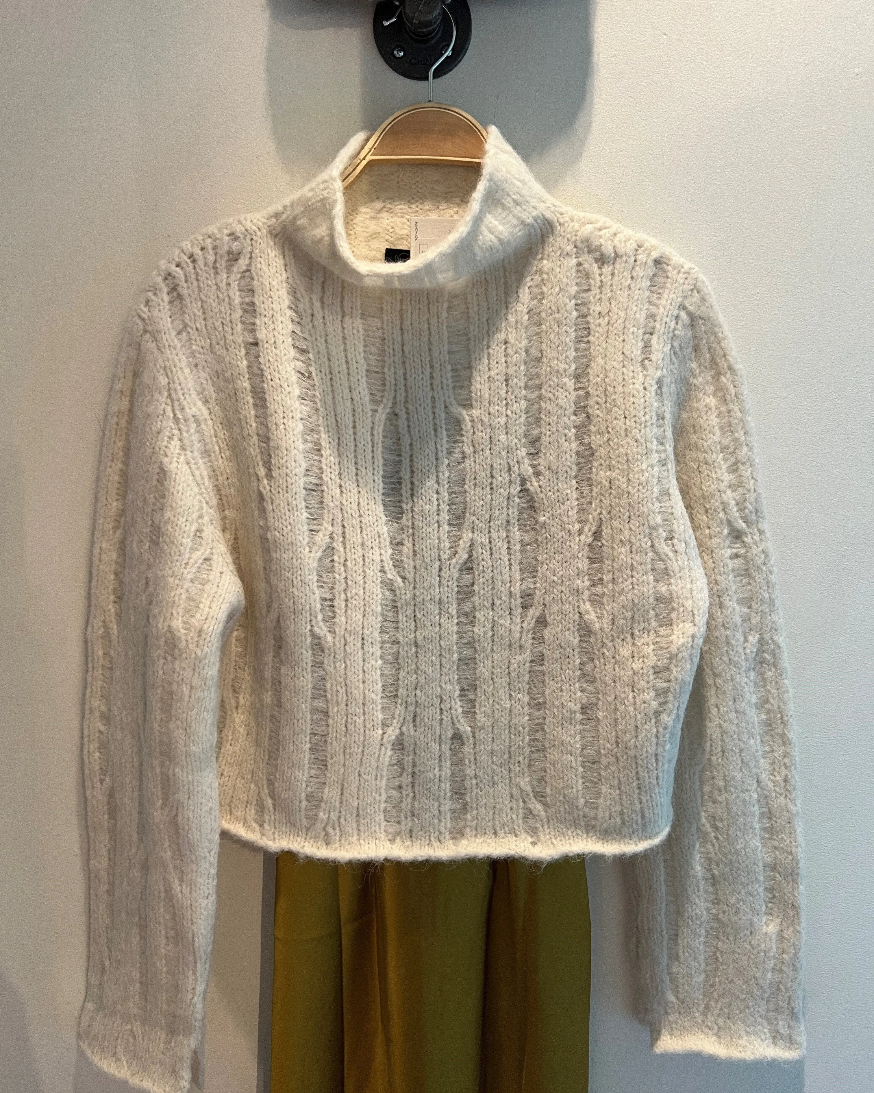 Ribbed Cropped Sweater | Ivory