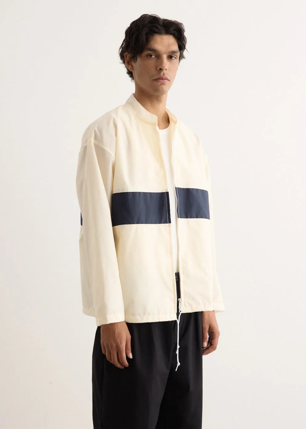 Stripe Nylon Oxford Boat Jacket