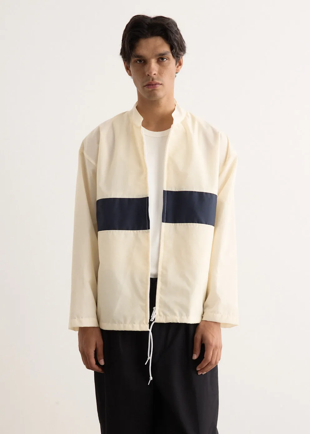 Stripe Nylon Oxford Boat Jacket