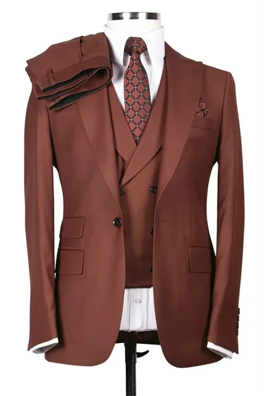 Suzhoufashion Bladen Black Striped Double Breasted Men Suits