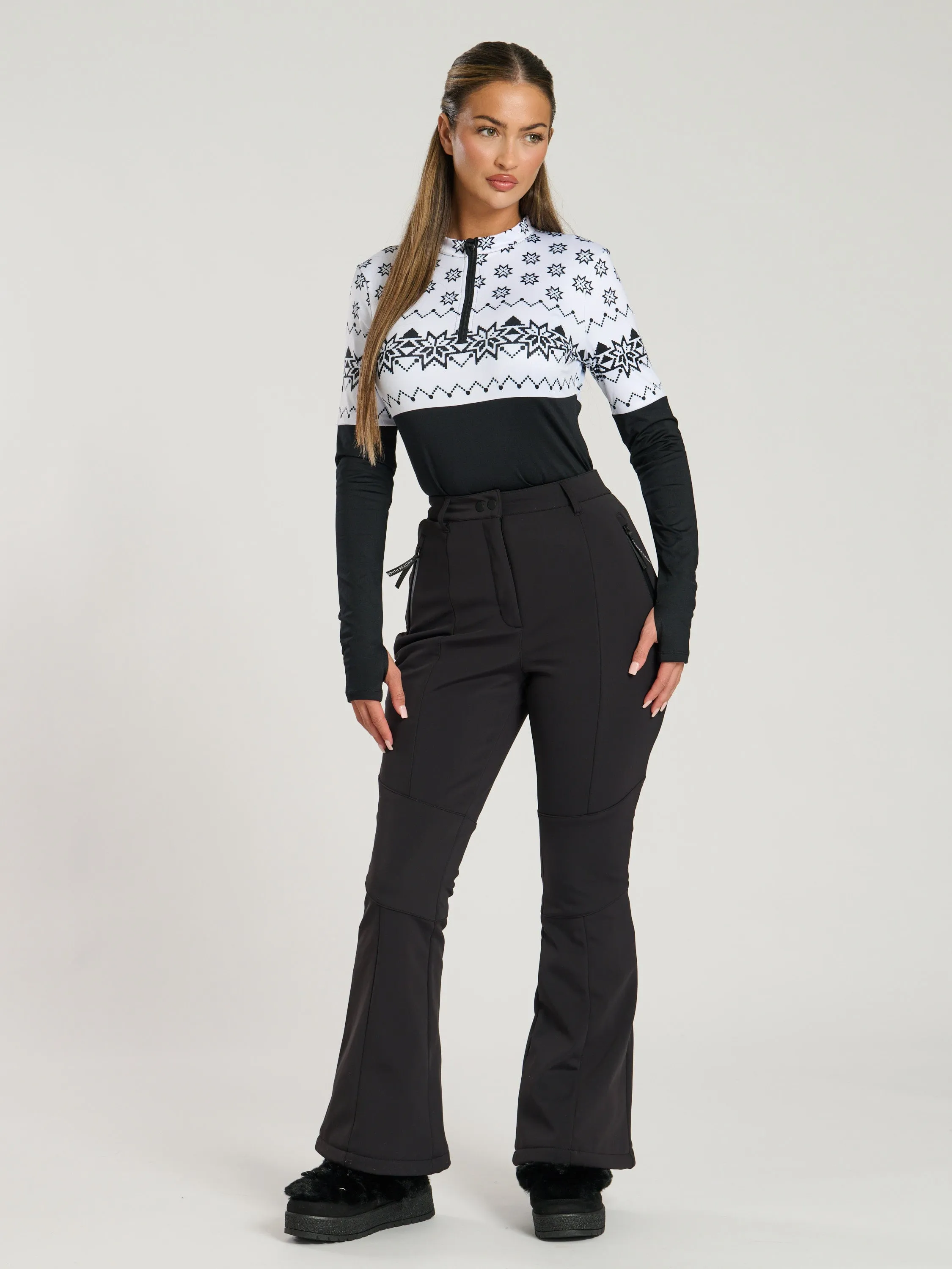 The 'Nordic' structured ski trousers in black